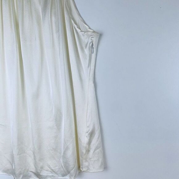 Cache Women’s Size L 100%Silk Jewels Halter Neck Satin Pearl Color - Picture 4 of 7